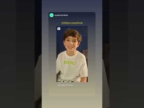 Felipe Rosa na academia de atores kids