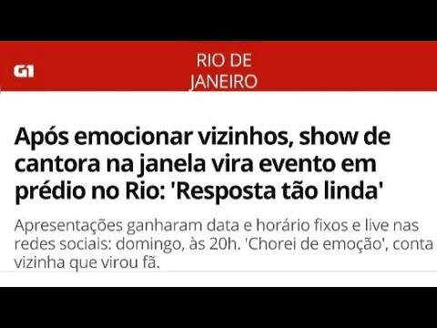 Chrystal Faini - Cantando Na Janela Portal G1 (Globo)